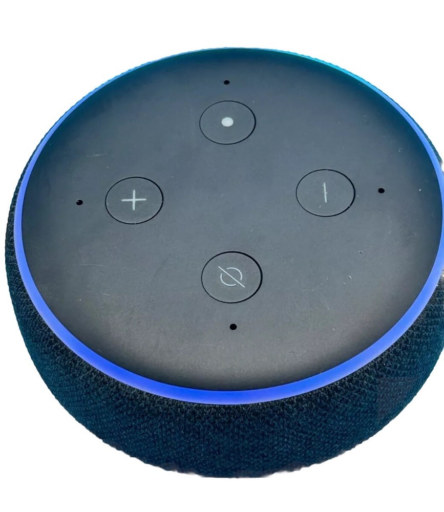 Echo Dot 3rd Generation Smart Speaker With Alexa Power Adapter Voice Controled
