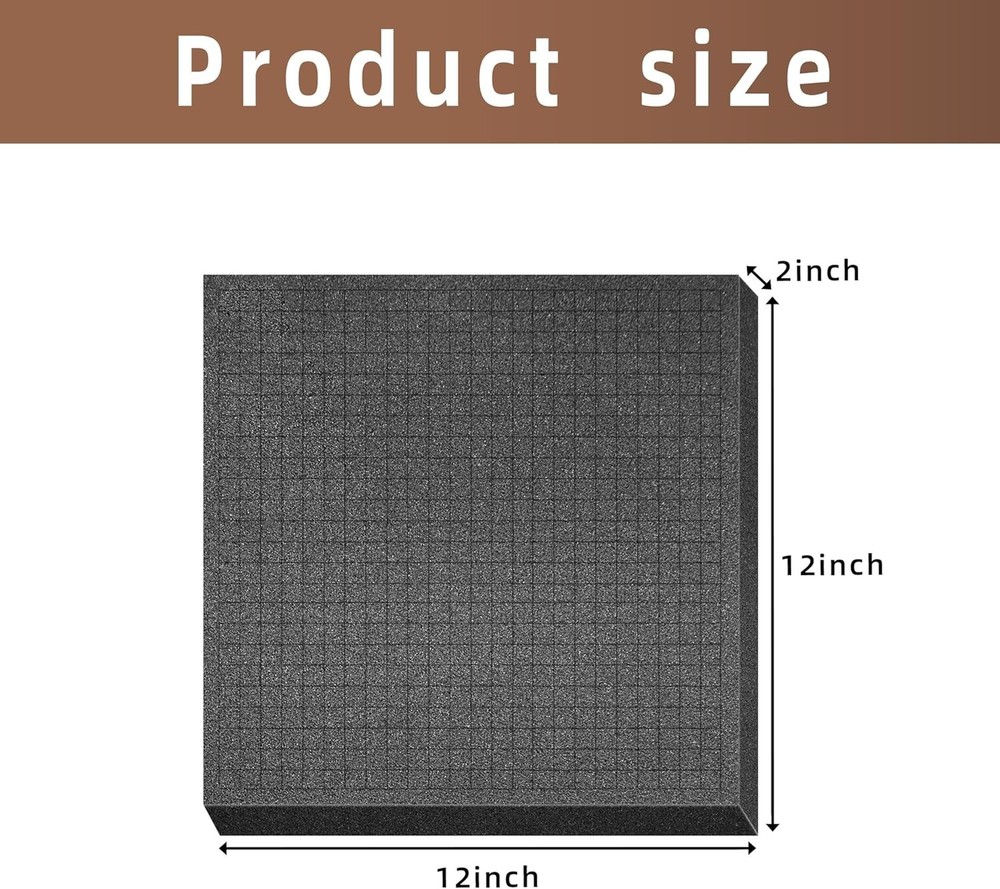 Durable Black Foam with Pick & Pluck Design - Perfect for Game Boxes & Tools