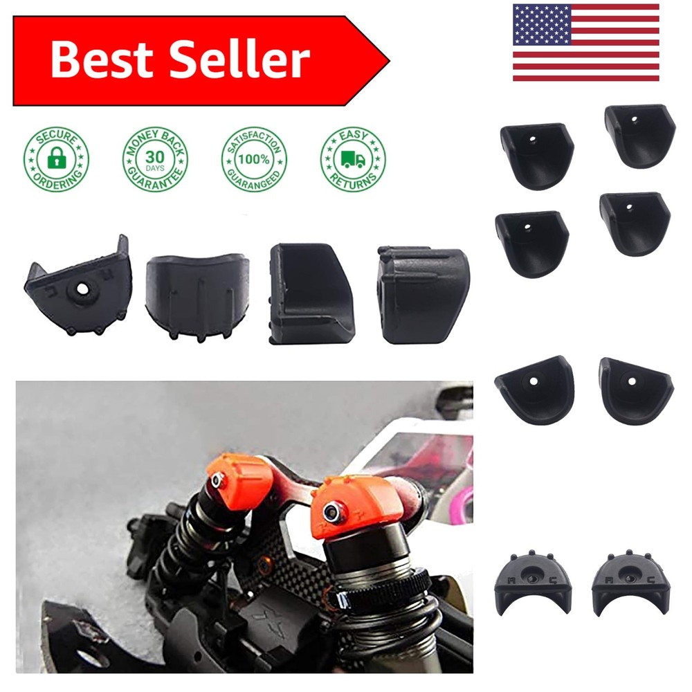 Lightweight 4-Pack RC Shock Protector Caps - Easy Install for Traxxas & Axial