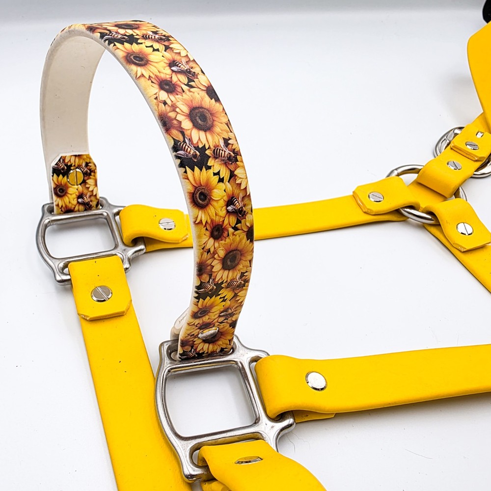 Biothane Horse Halter - Bumble Bee Sunflower