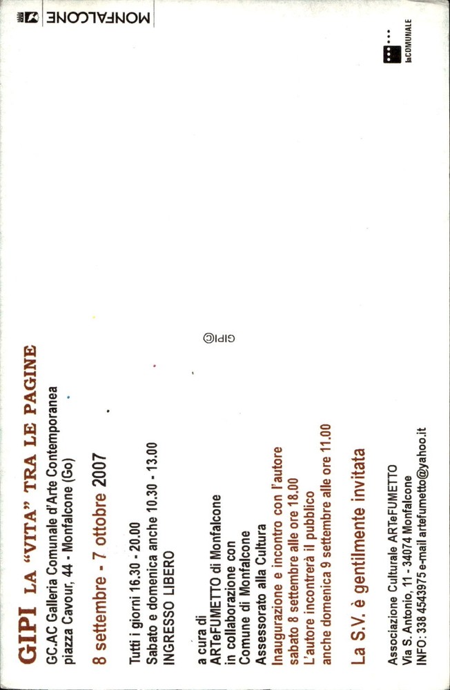 postcard Gipi, life between pages 2