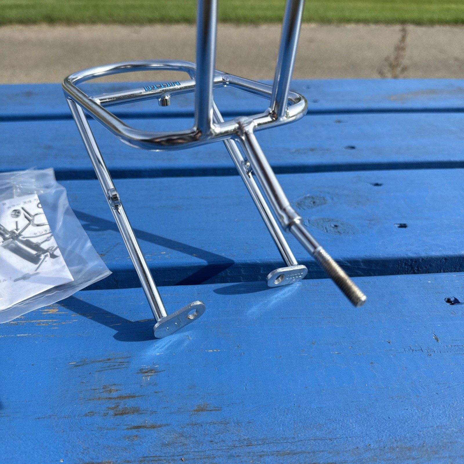 Nitto M12-2 Front Mount Bicycle Rack: Silver W/ Hardware, For Cantilever Brakes