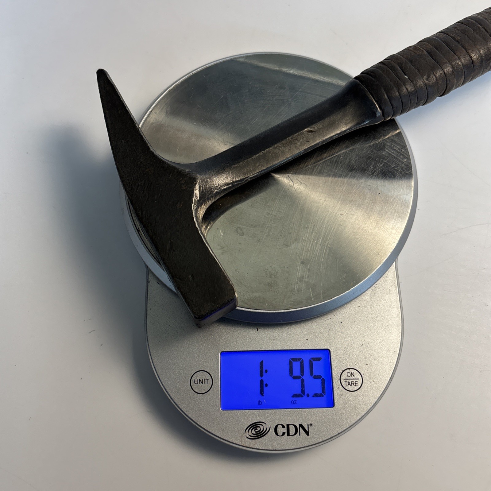 Vintage Malco Sheet Metal Setting Hammer 18 oz Leather Handle USA