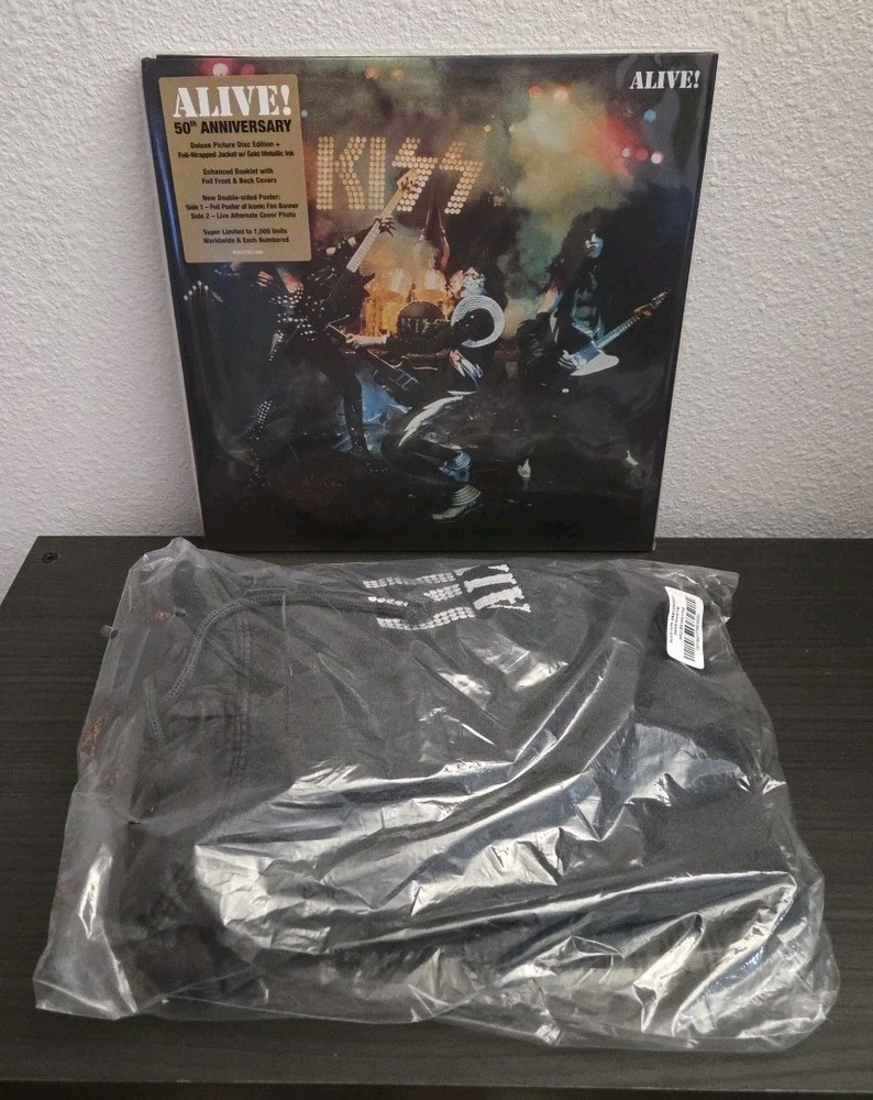 KISS Alive! 50th Anniversary Deluxe Picture Disc /1K + Sweatshirt M IN-HAND 🆕