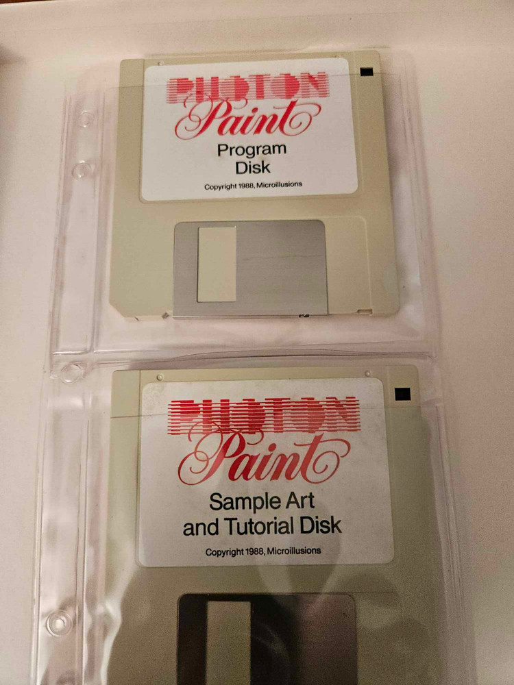 PHOTON PAINT by micro illusions for the Amiga Computer - 512K required.