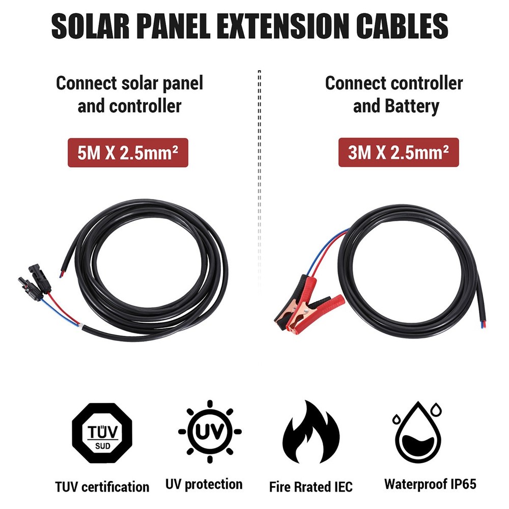 200W 100W Solar Panel 23.5% HighEfficiency+Controller Home Off Grid Caravan Boat