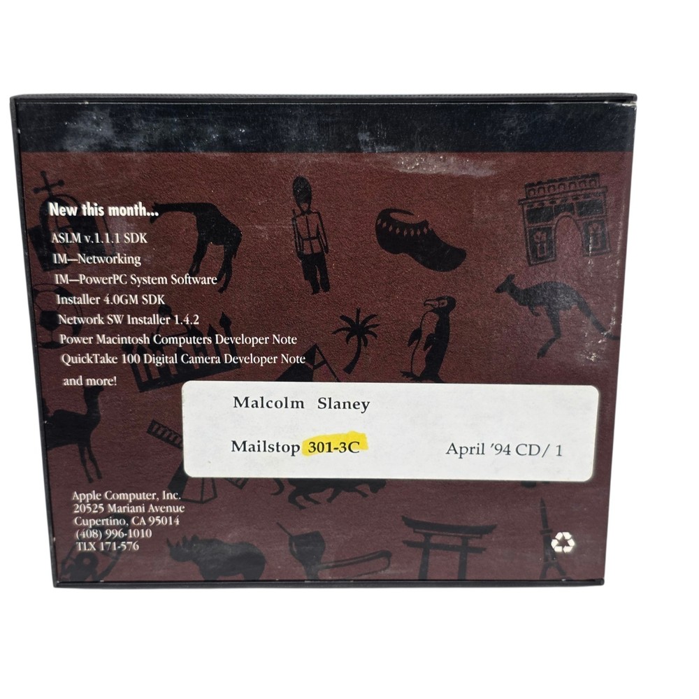 1994 Apple Developer CD System Software Edition April Vintage Mac PowerPC SDK