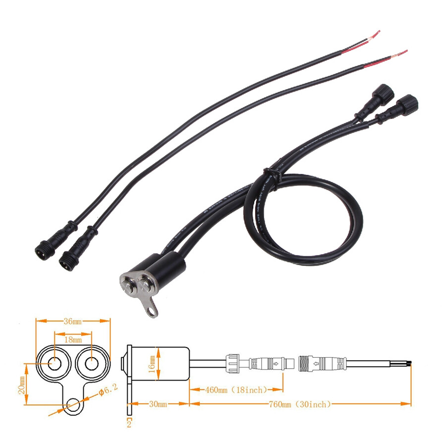 CNC Dual Momentary Motorcycle Switch Push Button Screw Mount f/ LED Engine Start