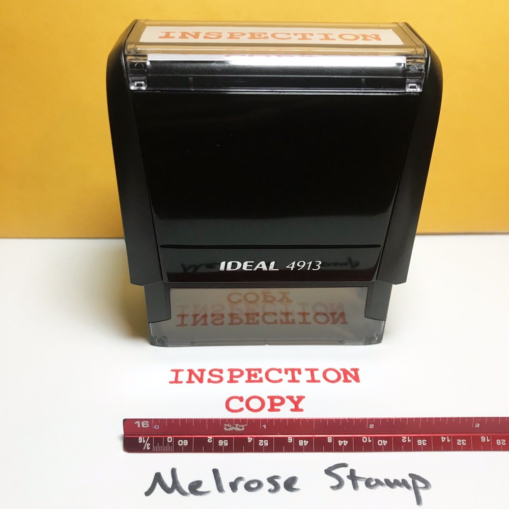 Inspection Copy Rubber Stamp Red Ink Self Inking Ideal 4913
