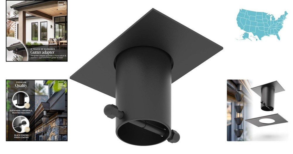 Architectural-Style Black Rain Chain Gutter Installer for Effortless Elegance