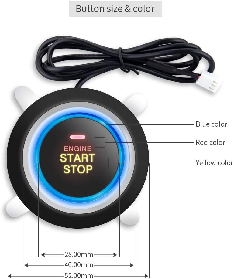 Easyguard Ec004 Smart Rfid Push Engine Start Button Kit & Keyless Go
