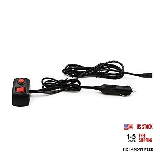 Extension Wire Cord W/Cigarette Plug On Off Toggle Switch for Emergency 01
