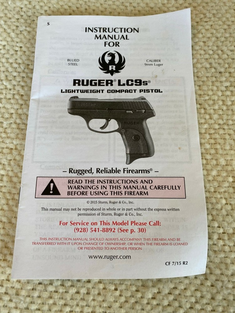 Ruger LC95 Owner's Manual