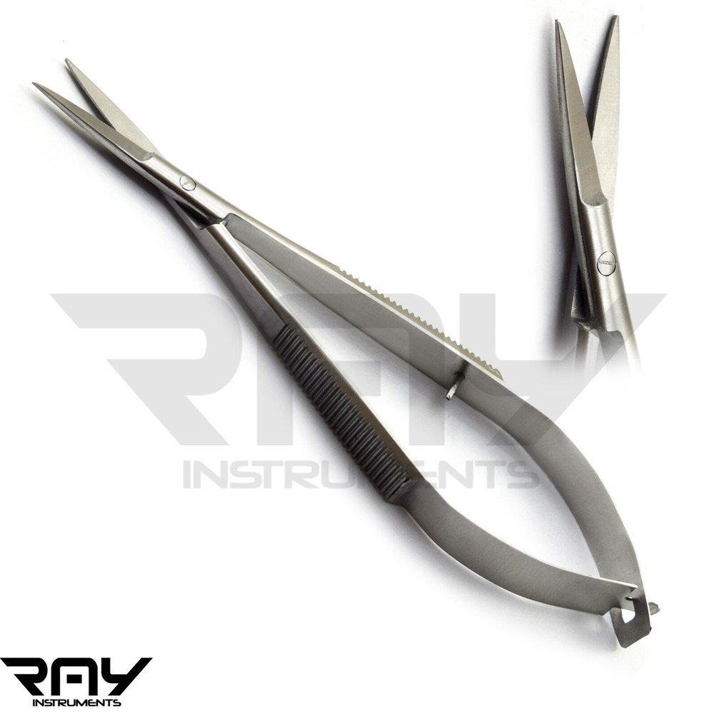 Ophthalmic Surgical Micro Surgery Spring Noyes Scissors 11.5cm Straight Sharp CE