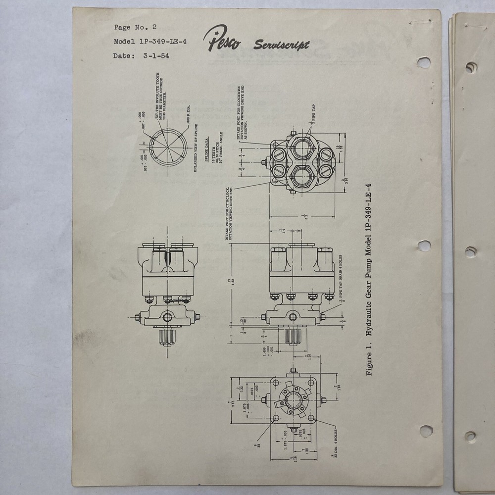 Pesco Serviscript Model 1P-349-LE-4 Series