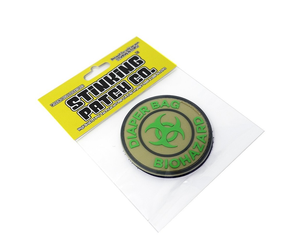 Tactical Diaper Bag Biohazard PVC Tactical Hook and Loop Patch | Morale Patch
