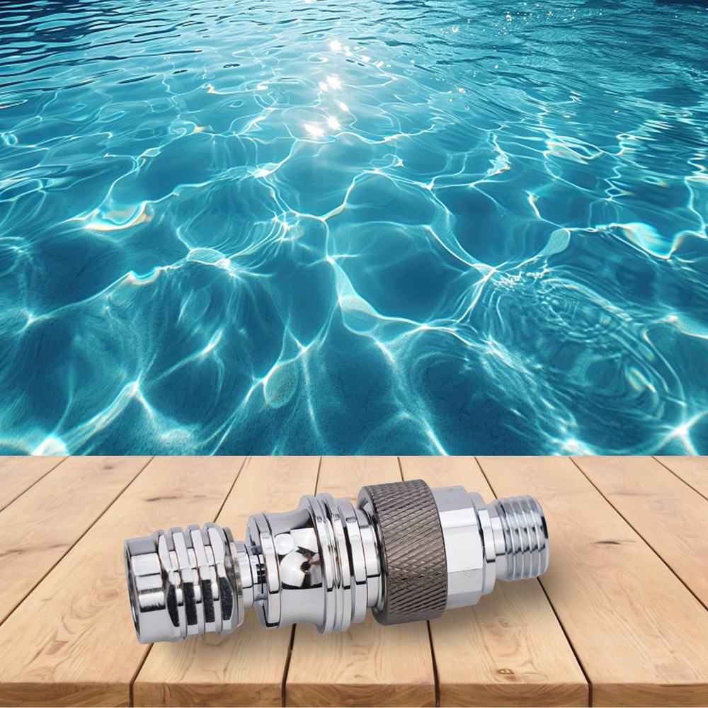 Diving full face secondary head adjuster self-locking connector adapter