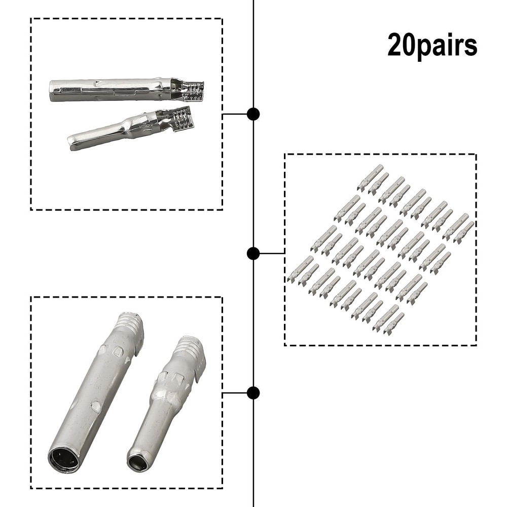 Easy Tool Assembly Maximum Voltage 1000V Solar Cable Terminals 20 Pairs