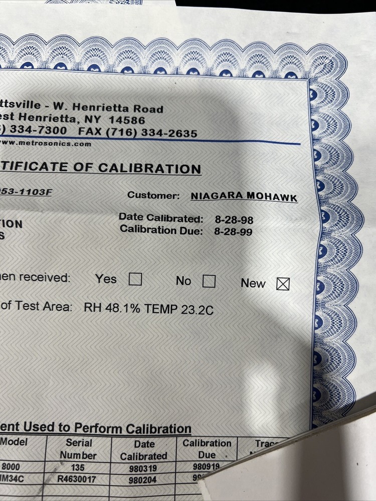 Metrosonics Distribution Profiler Pf-1 Used Surplus