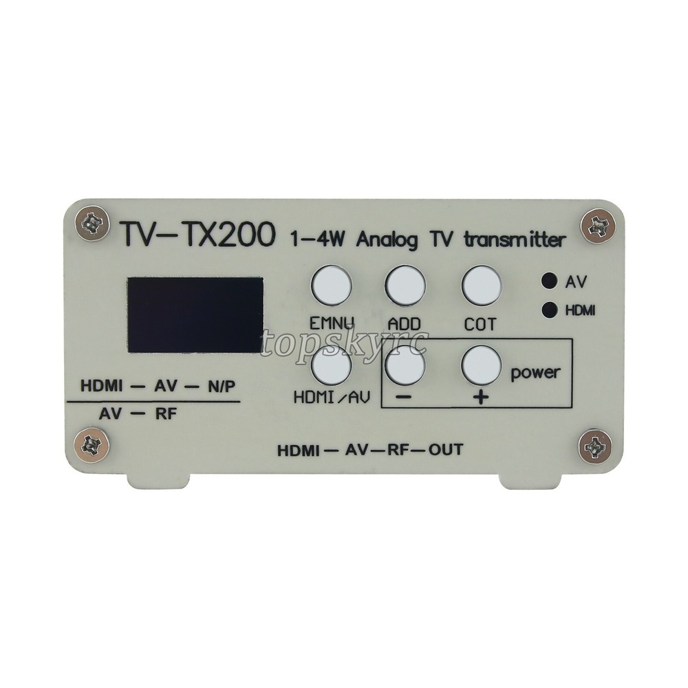 TV-TX200 VHF/UHF Analog TV Transmitter Support HD/AV Input + Antenna *USA