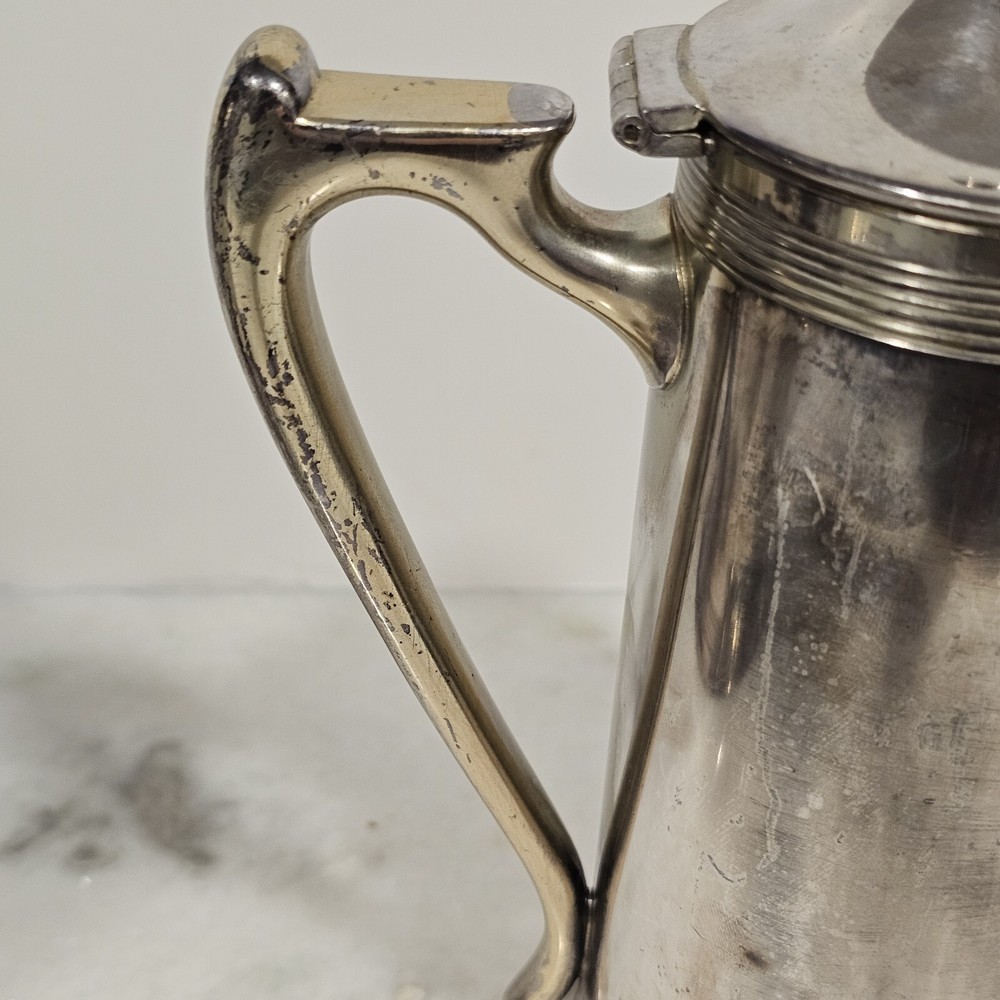 Poole Silver Co Sheffield Silverplated Coffee Tea Pot, Sugar Creamer 4 piece set