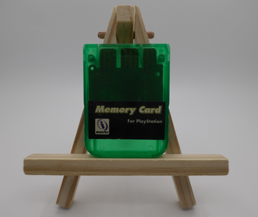 PlayStation one memory card Interact 1 Mb 15 Blocks Translucent green
