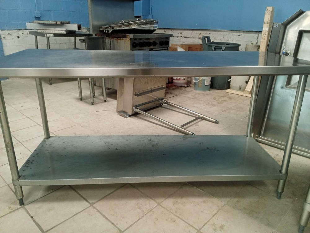 Stainless Steel Prep Table slightly used, good condition 72x32