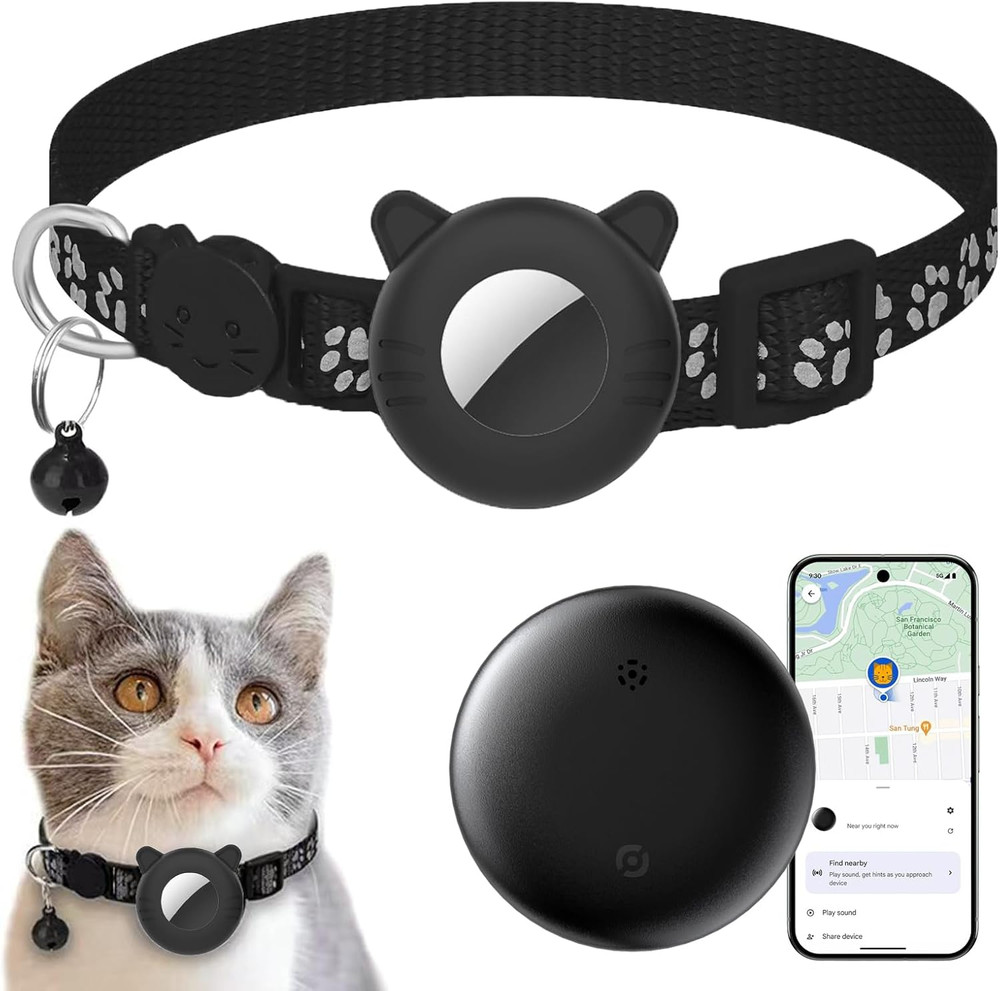 Cat Tracker with Collar (Android Only), GPS Tracker for Cats - No Monthly Fee |