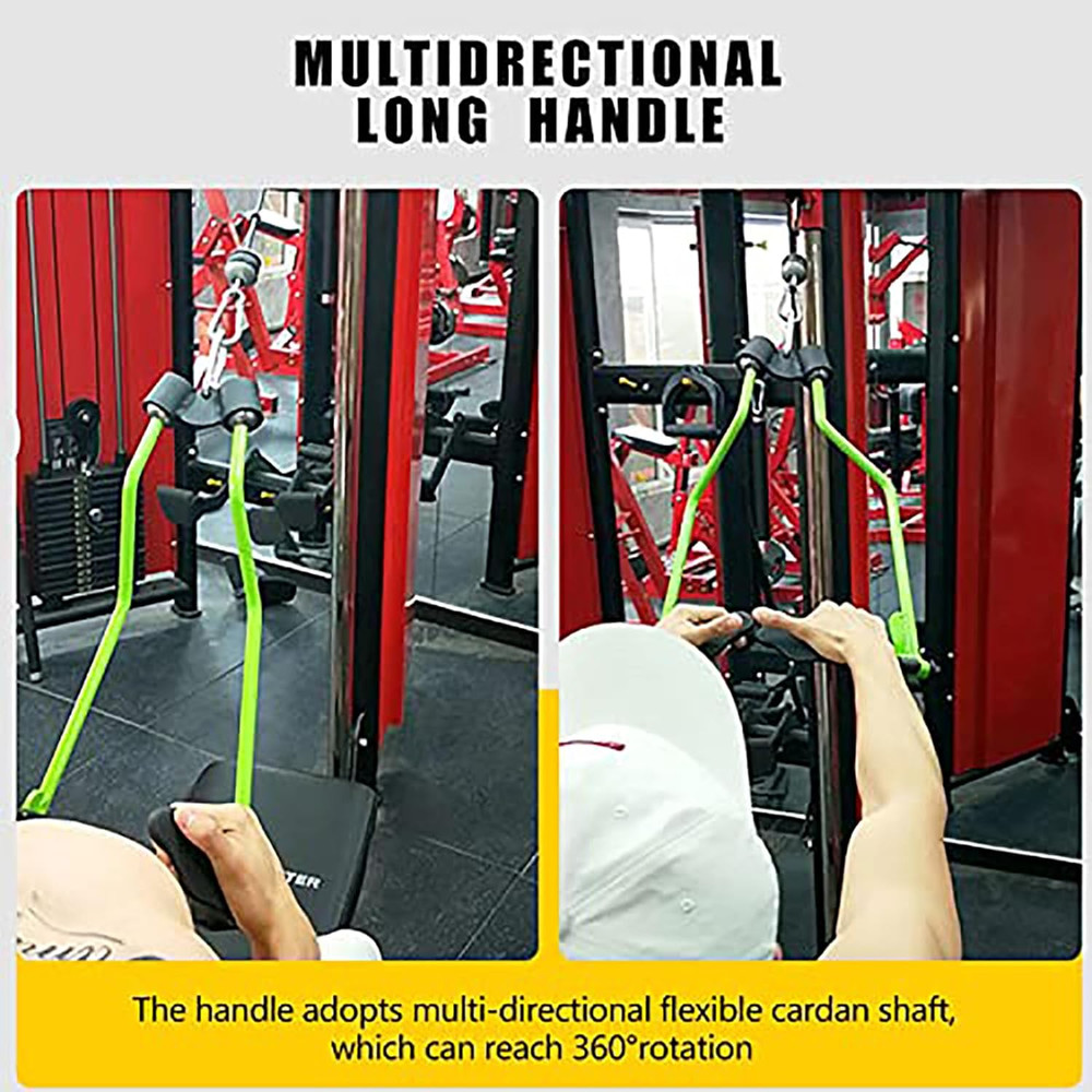 Adjustable Lat Pull Down Bar for Cable Machines and Home Gyms