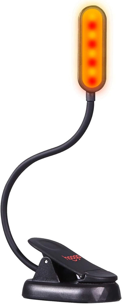Amber Book Light – Blue Light Blocking Reading Light for Bed, Stepless Dimming,