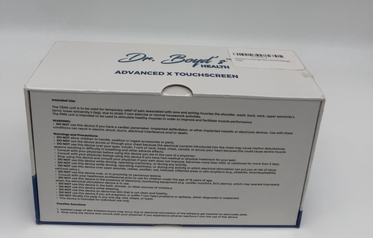 Dr. Boyd's "Advanced X" Touchscreen TENS & EMS Unit 32 Modes 8 Settings