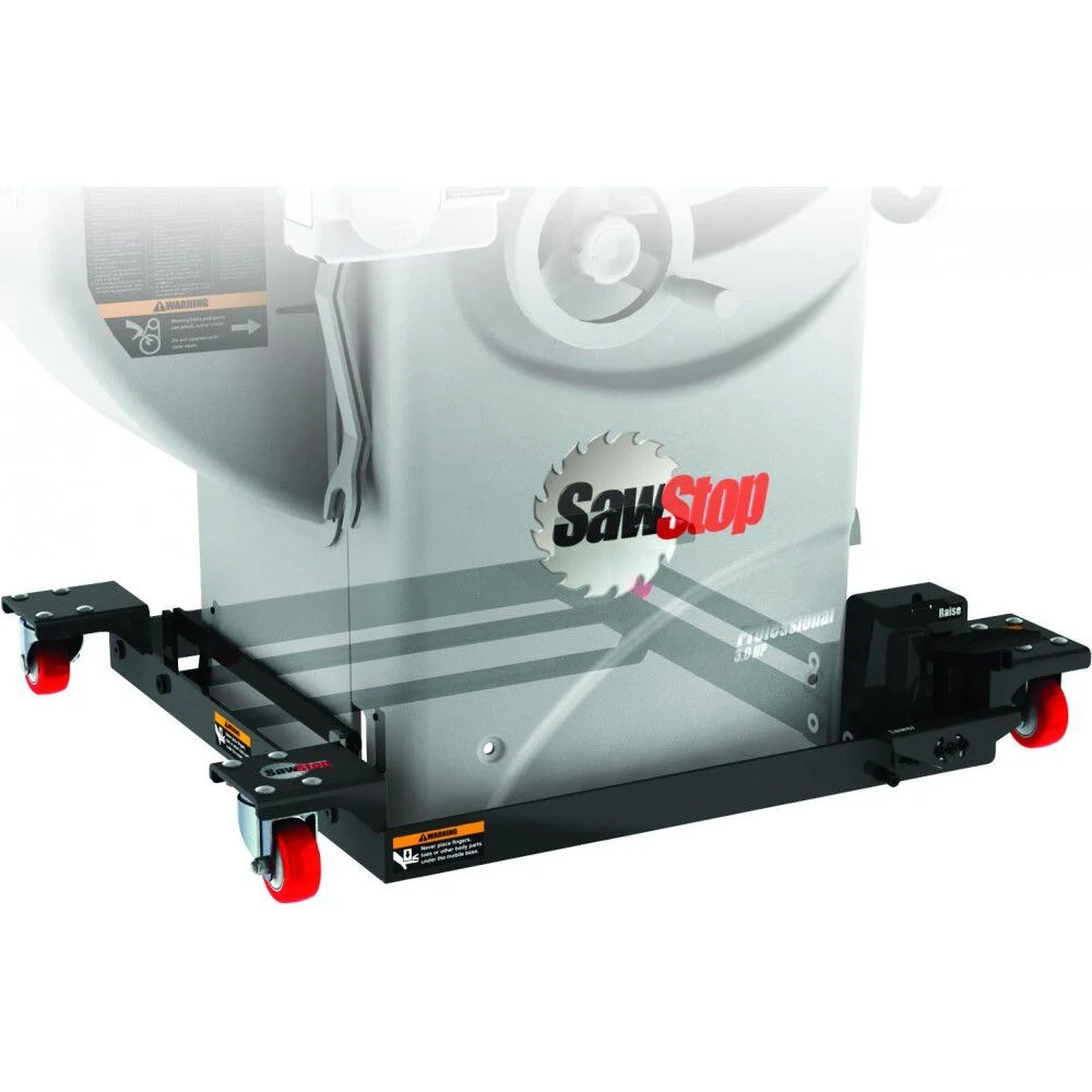 Sawstop Industrial Saw Mobile Base With Pcs Mobile Base Conversion Kit