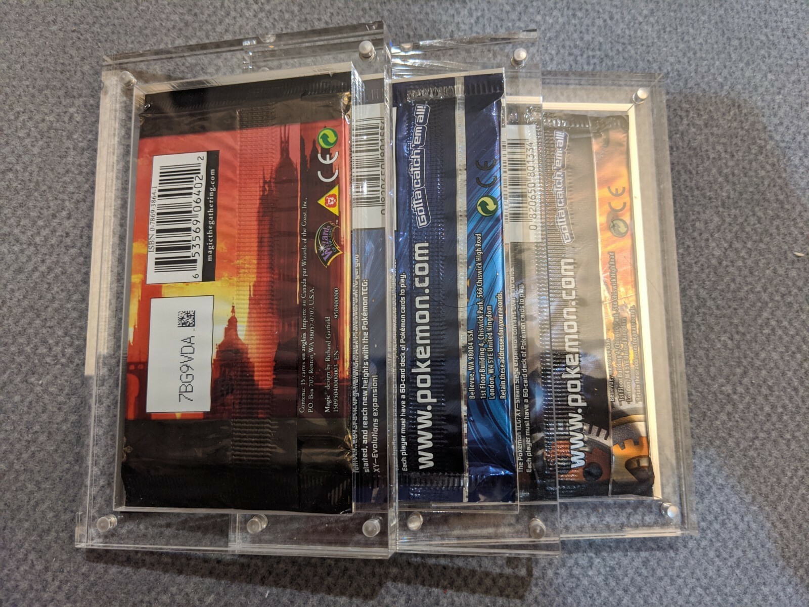 Pokemon / Magic Booster Pack Magnetic Acrylic Case / Storage Display (Case Only)