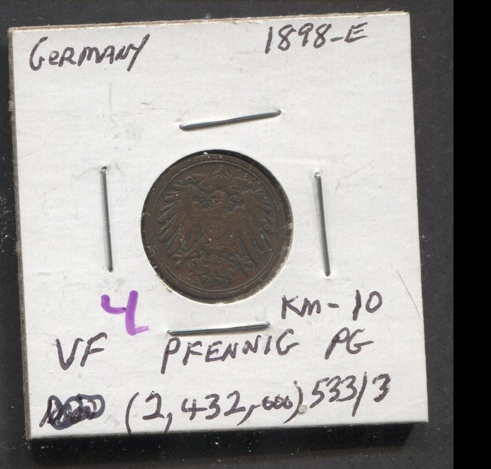 1898(E)- Germany- Pfenning- VF