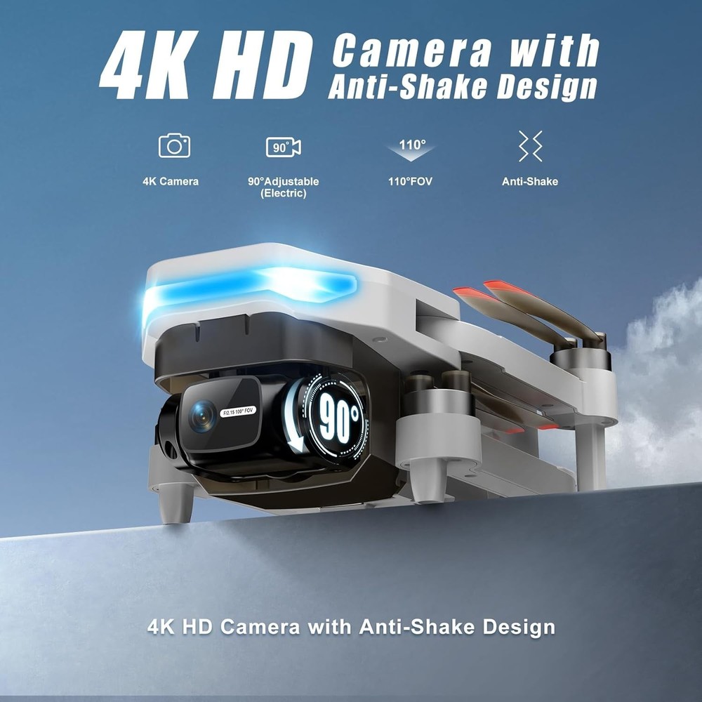 Drones with Camera for Adults 4K, GPS Auto Return, Waypoint Flight, Orbit Fly...