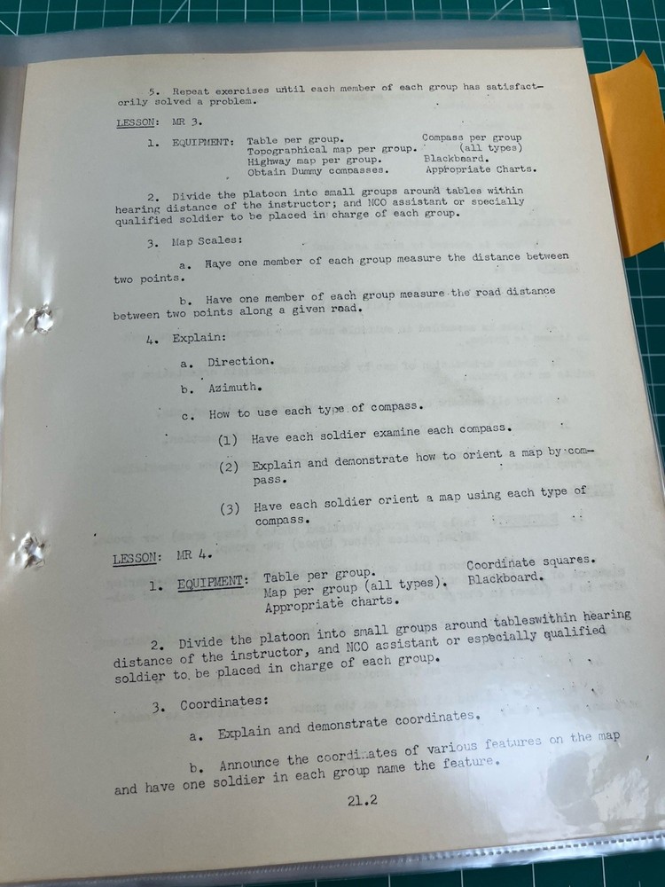 WWII US Army Basic Military Training Program Binder 1944
