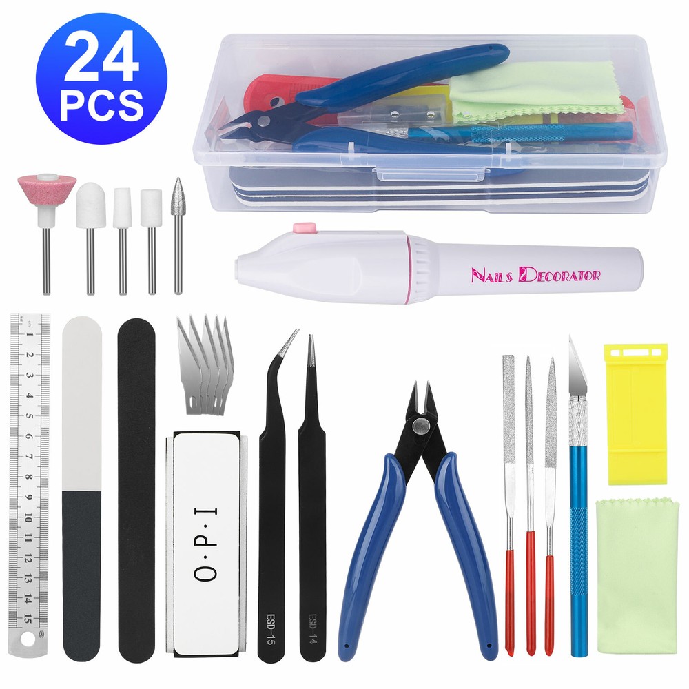 24pcs Basic Modeler Tool Set, Craft Car Model Assembling Building Kit for Gundam