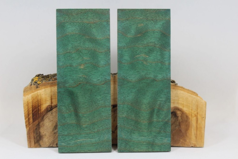 STABILIZED DYED MAPLE CUSTOM KNIFE HANDLE MATERIAL BLANK SCALES (6624)
