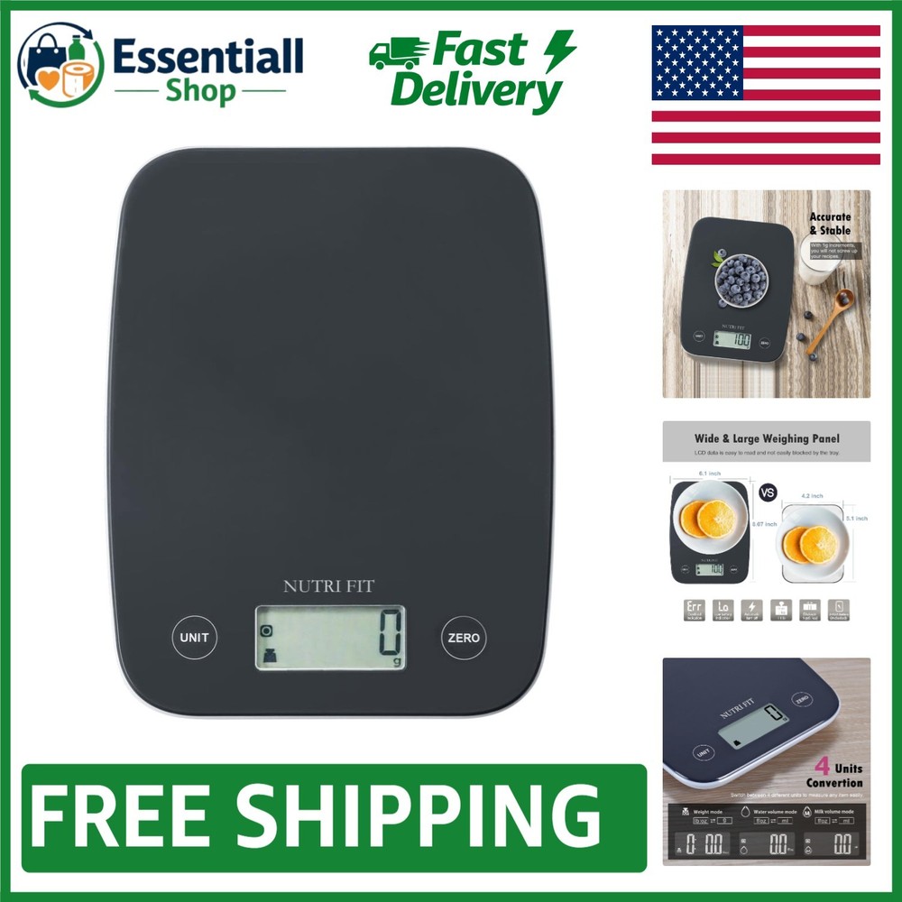 11lb Digital Kitchen Scale with Accurate Tare Function & User-Friendly Display