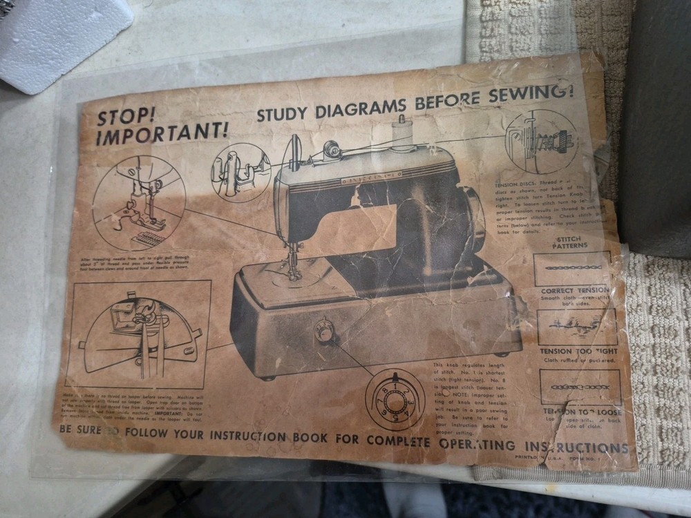 Vintage Sew Easy Model 43 Single thread sewing machine