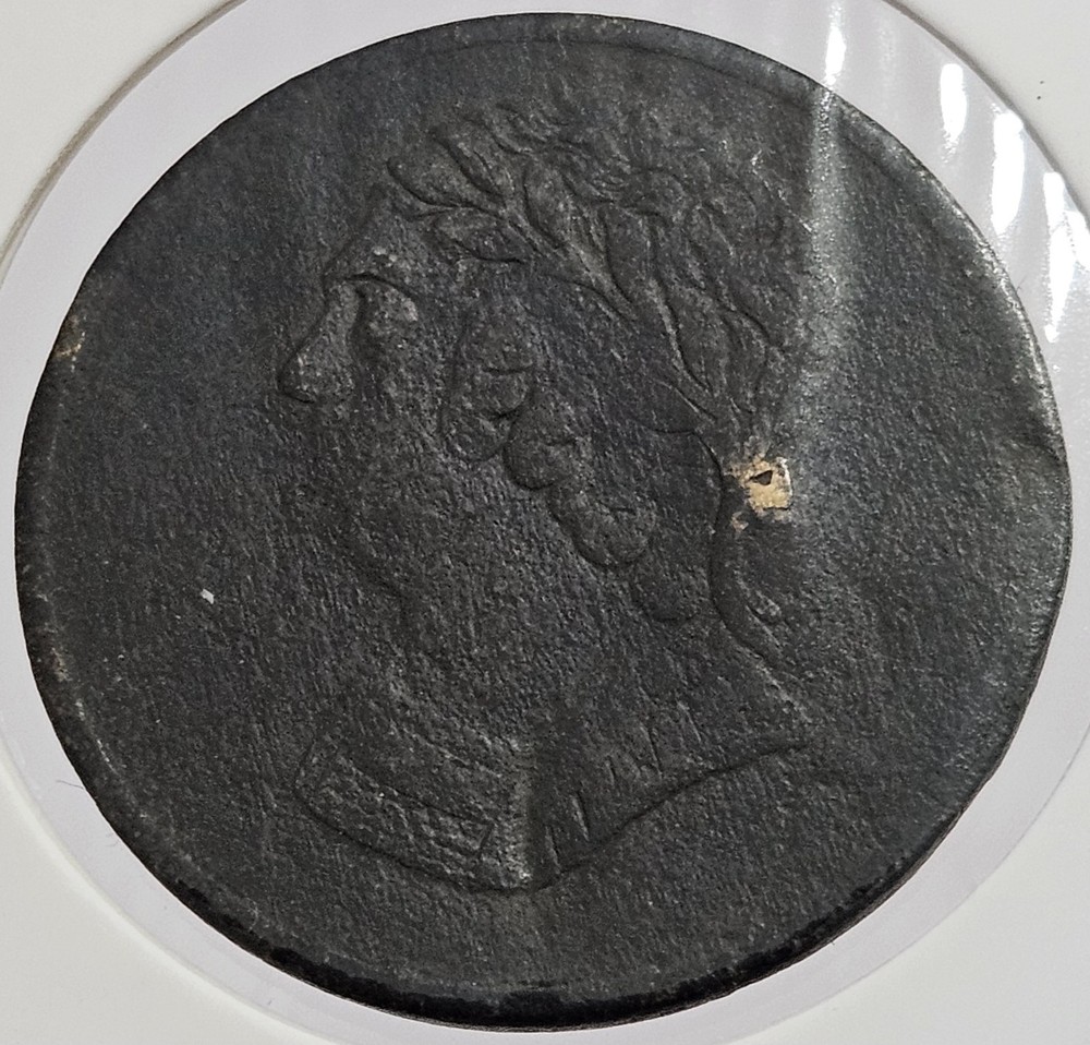 1820 HALF PENNY CANADA TOKEN WITH BUST & 10 STRING HARP - LOWER CANADA