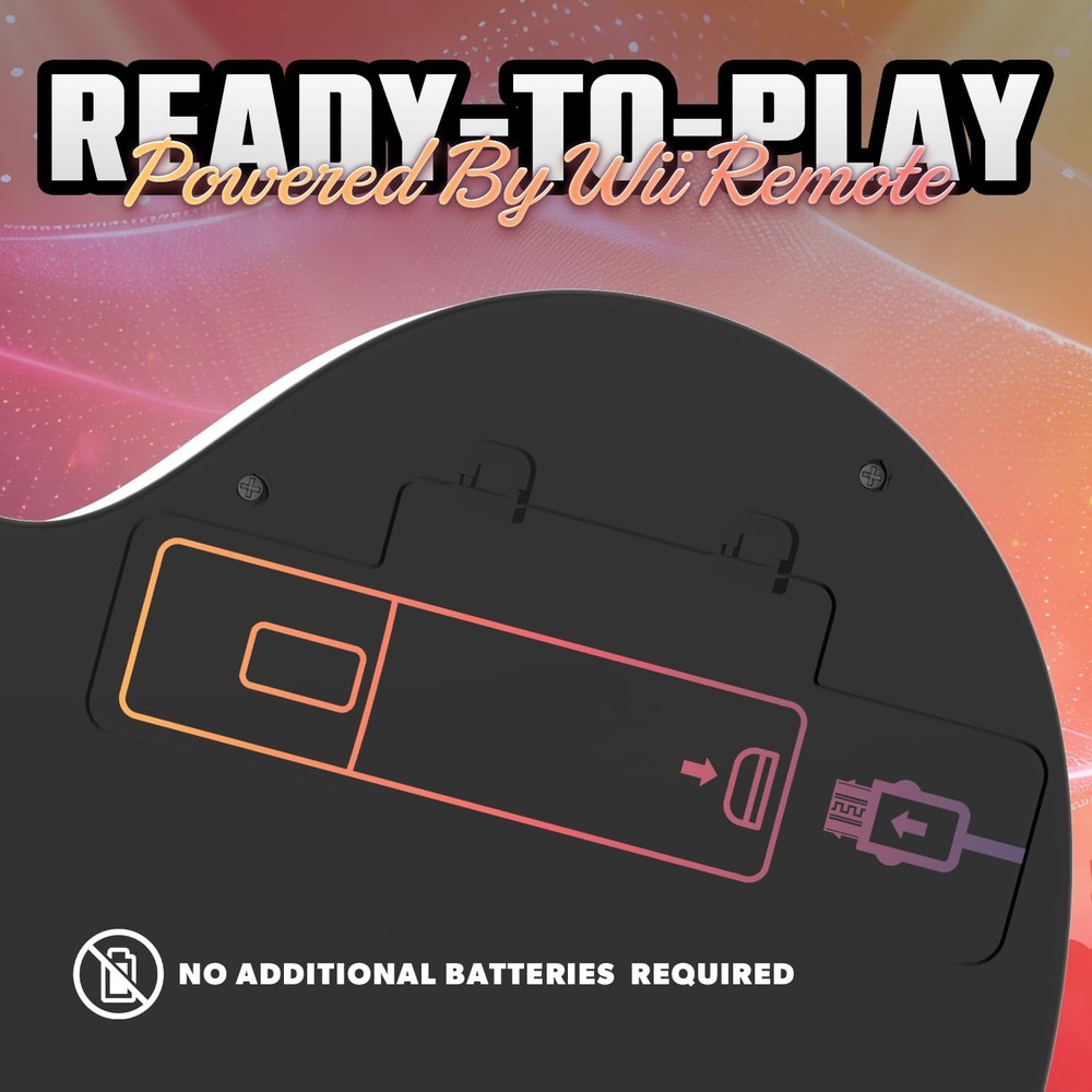 Hyperkin - Hyper Strummer - Wireless Wii Guitar Controller with Strap - White