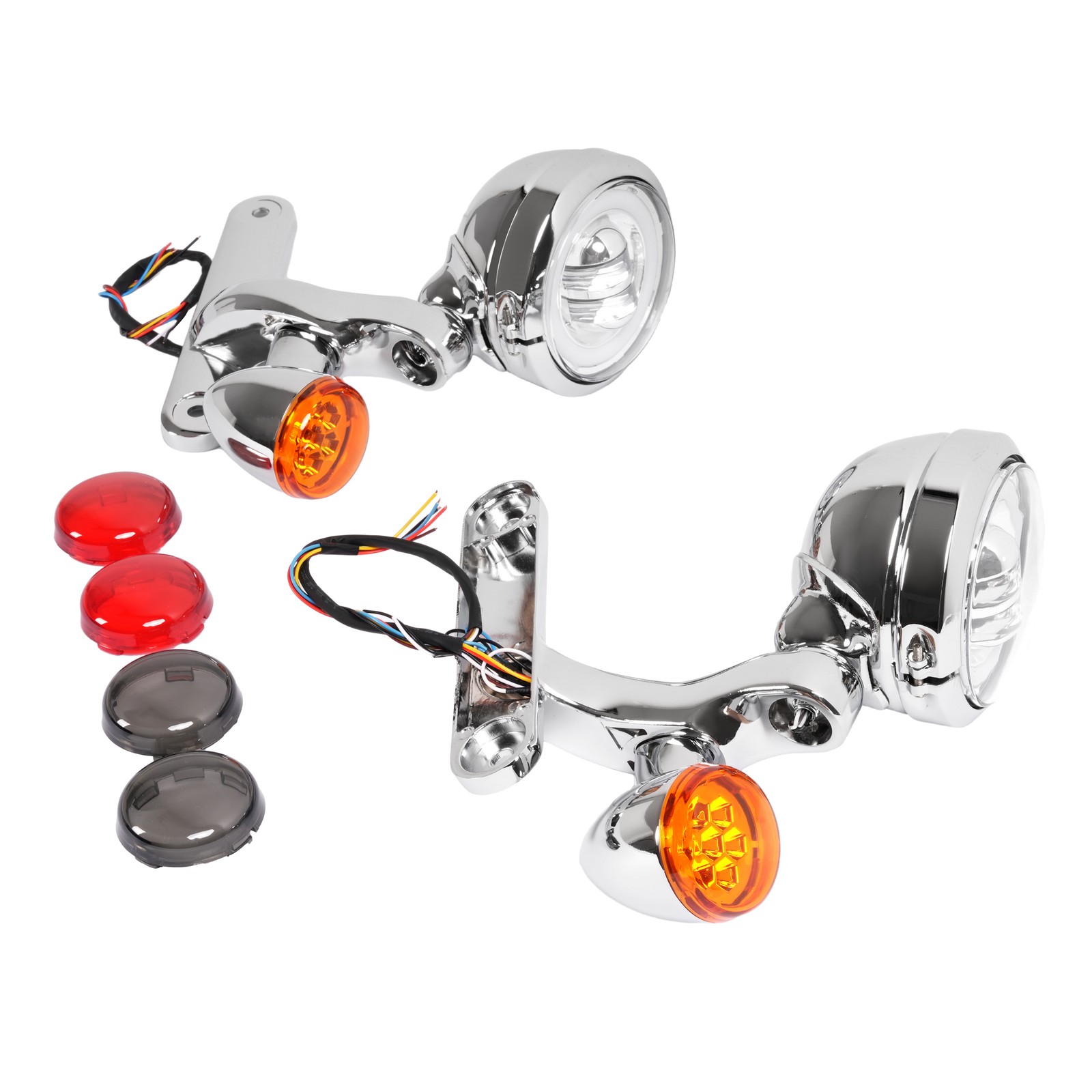 LED Fog Light Turn Signal Spot Bracket For Harley Electra Street Glide FLHX FLHR