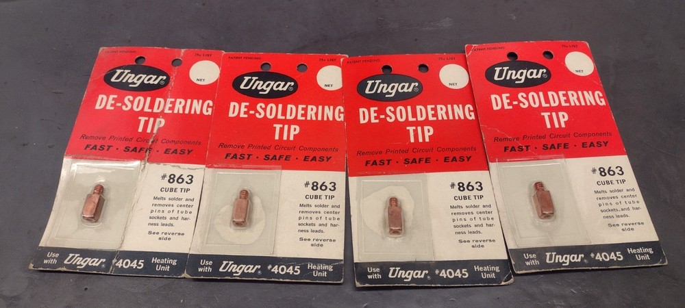 Ungar Cube Tip 863 De-Soldering Tip for 4045 Heating Unit