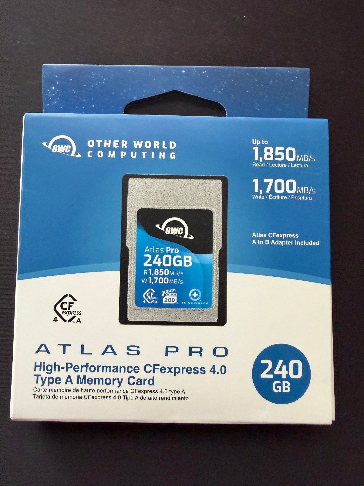 NEW Sealed OWC 240GB Atlas Pro CFexpress 4.0 Type A Memory Card