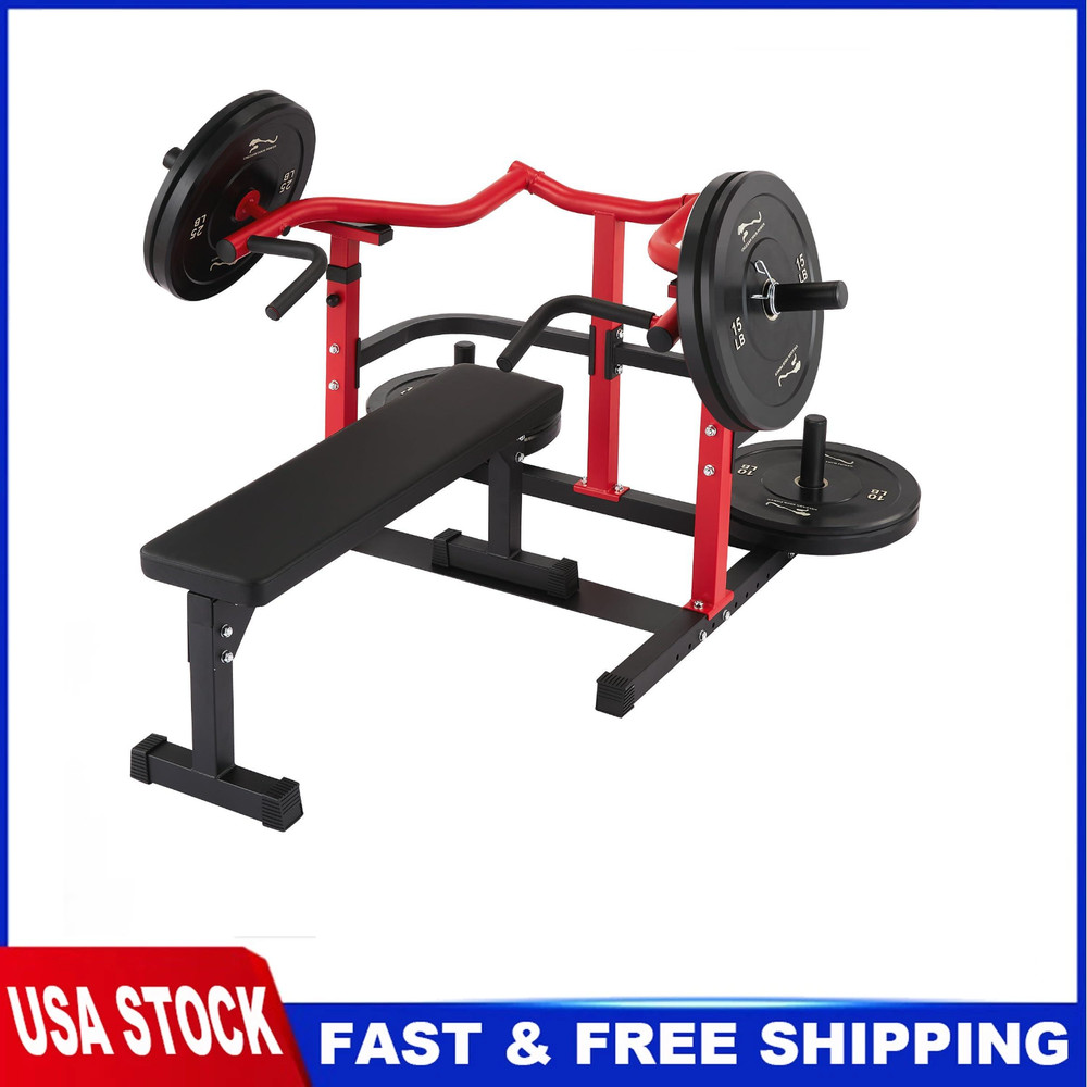 ✨Chest Press Machine with Adjustable Flat Bench & Smooth Bearings,Workout Machin