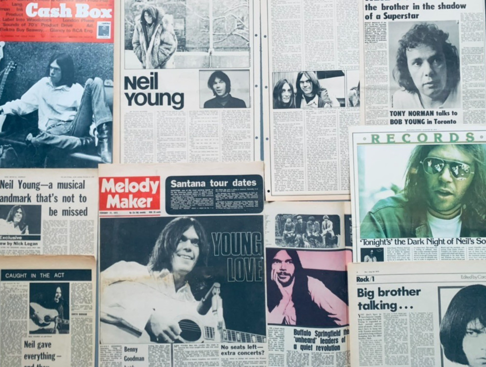 NEIL YOUNG 1970 - 1978 Magazine CLIPPINGS Cuttings LOT