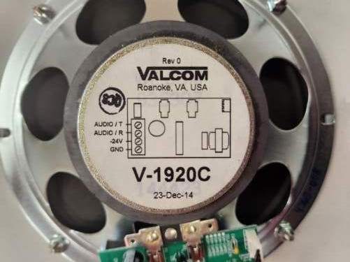 Valcom V-1920C 8" Amplified Ceiling Speaker Square Grille