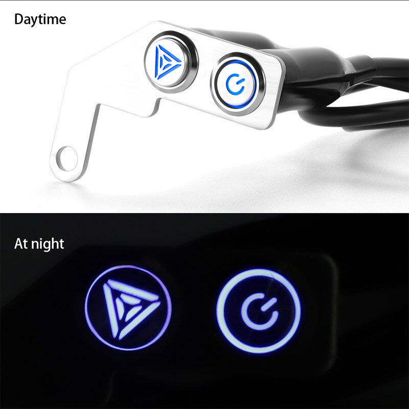 LED Motorcycle Switch ON/OFF Handlebar Push Dual Button 12V Headlight Fog Light