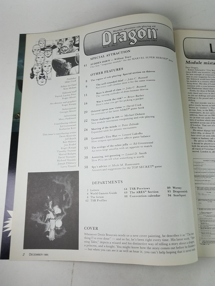 Dragon Magazine #104 16-Page Marvel Module
